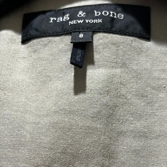Rag & Bone Olive Linen Blend Jacket Size 8 - Picture 2 of 10
